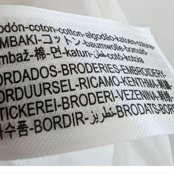 Zara NWT Cotton Eyelet Embroidered V-Neck  Mini Halter Dress Lined Size M - Picture 13 of 14